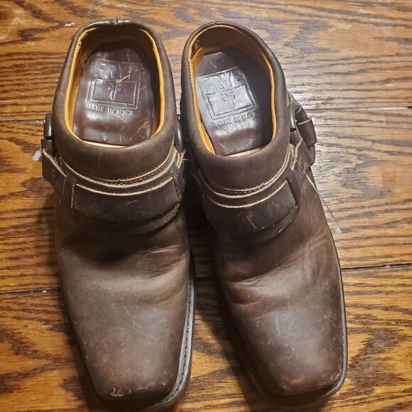 Frye brown harness mule clogs sz 6 - Picture 1 of 5